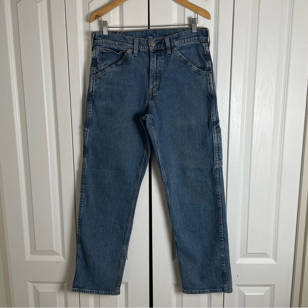 Levi's Workwear Carpenter Jeans Men’s 32x32* Blue Straight Leg y2k Utility Chore